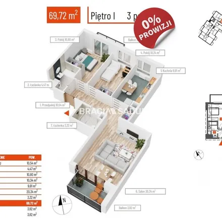 Buy this 3 bed apartment on Leonida Teligi 11 in 30-835 Krakow, Poland