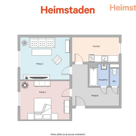 Rent this 2 bed apartment on Československé armády 116/8 in 736 01 Havířov, Czechia