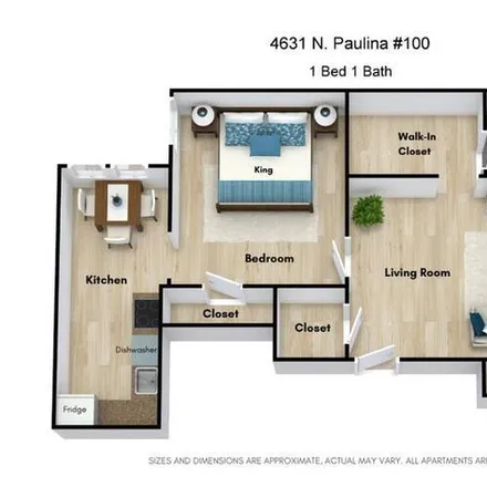 Rent this 1 bed apartment on 4631 N Paulina St