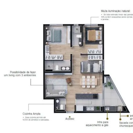 Buy this 3 bed apartment on Rua Nossa Senhora de Nazaré 632 in Boa Vista, Curitiba - PR