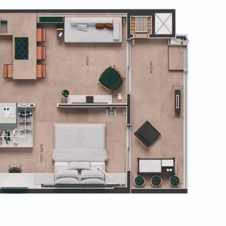Buy this 1 bed apartment on Marginal BR-277 315 in Mossunguê, Curitiba - PR