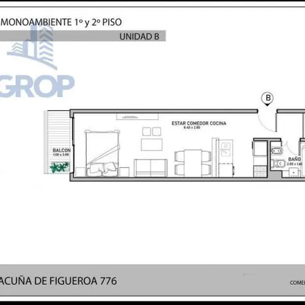 Buy this studio apartment on Francisco Acuña de Figueroa 790 in Almagro, C1195 AAA Buenos Aires