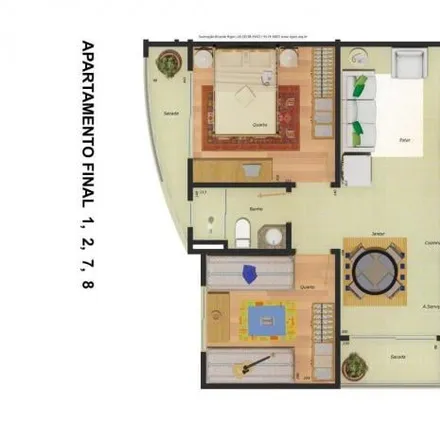 Buy this 2 bed apartment on Centro in Rua Xavier da Silva, Ponta Grossa - PR