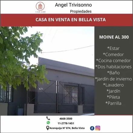 Buy this studio house on Moine in Partido de San Miguel, B1661 INW Bella Vista