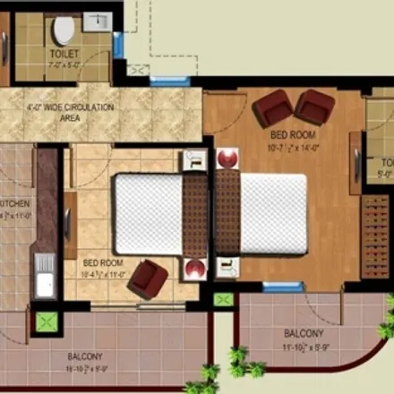 Buy this 3 bed apartment on unnamed road in Faridabad District, - 121004
