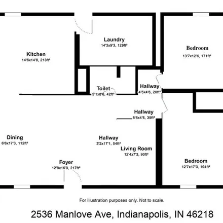 Image 2 - 2536 Manlove Avenue, Indianapolis, IN 46218, USA - House for sale