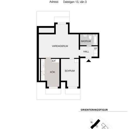 Rent this 1 bed apartment on Dalstigen in 331 83 Värnamo, Sweden