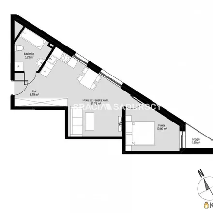 Buy this 2 bed apartment on Józefa Łepkowskiego in 31-423 Krakow, Poland