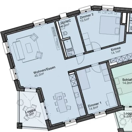 Rent this 3 bed apartment on Felsenstrasse 7 in 8570 Weinfelden, Switzerland