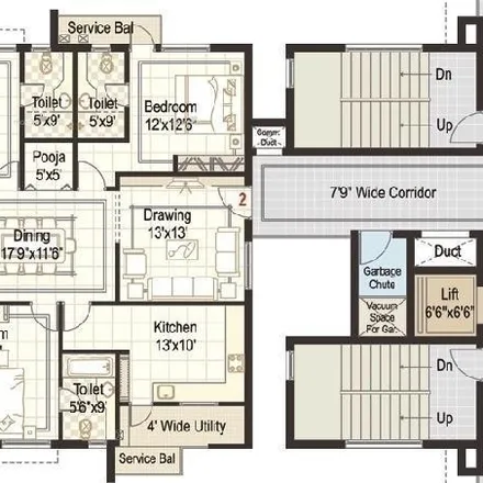 Buy this 3 bed apartment on Bhramhakumaris in Pullela Gopichand Road, Gachibowli