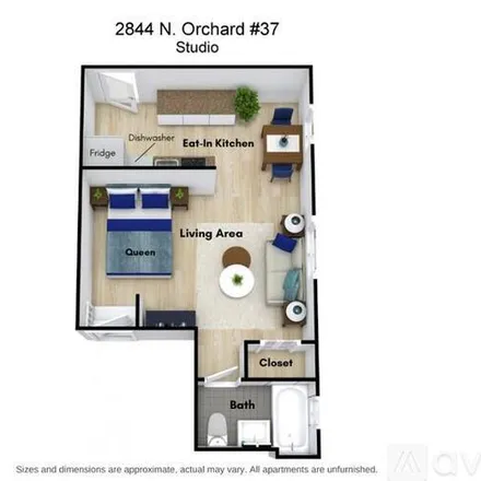 Rent this studio apartment on 2844 N Orchard St