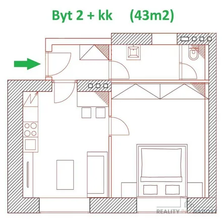Rent this 2 bed apartment on Antonína Procházky 14/7 in 623 00 Brno, Czechia