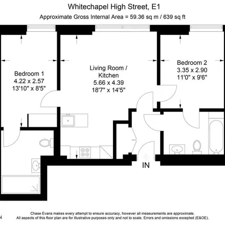 Rent this 2 bed apartment on Whitechapel High Street in Spitalfields, London