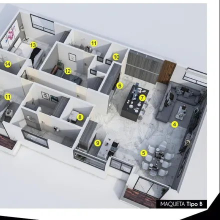 Rent this 3 bed apartment on Calle Chalchicomula in 72180 Puebla City, PUE