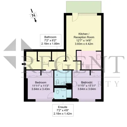 Rent this 2 bed apartment on Hampstead West in Rowntree Close, London