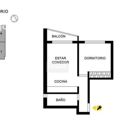 Buy this 1 bed apartment on Vera Mujíca 719 in Alberto Olmedo, Rosario