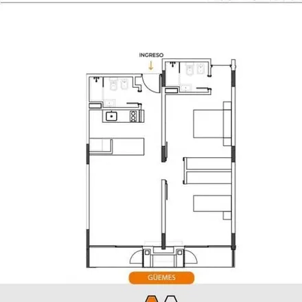 Buy this 2 bed apartment on Güemes 2480 in Alberto Olmedo, Rosario