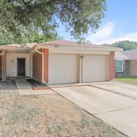 Rent this 3 bed house on 403 Angelina Drive in Arlington, TX 76018