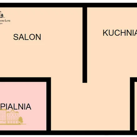 Rent this 2 bed apartment on Aleja Pokoju 1a in 31-548 Krakow, Poland